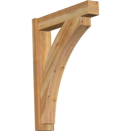 Ekena Millwork Thorton Block Rough Sawn Outlooker, Western Red Cedar, 6"W x 28"D x 36"H OUT06X28X36THR05RWR
